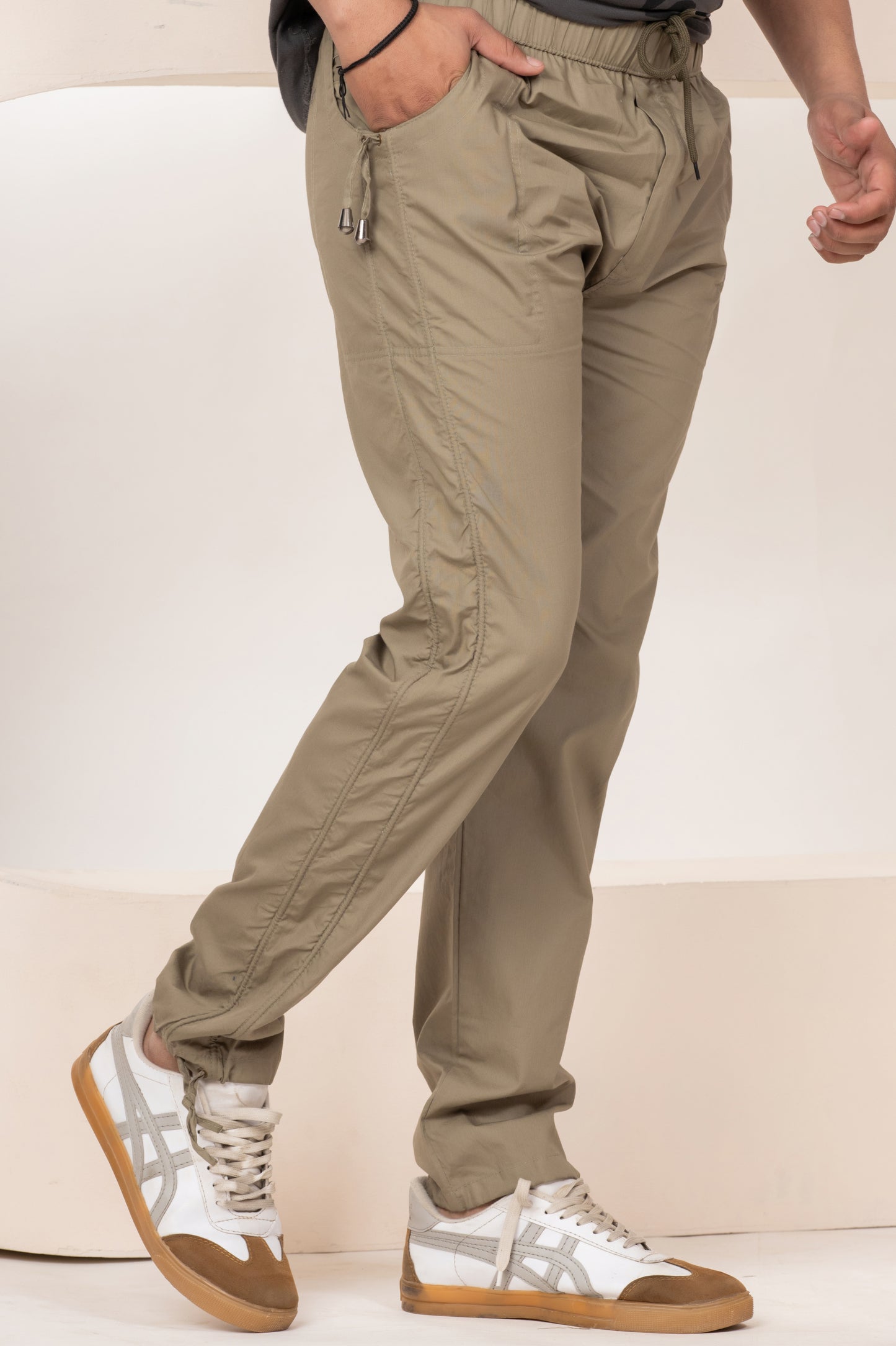 Mens Brown (Khakhi) Cotton Payjama