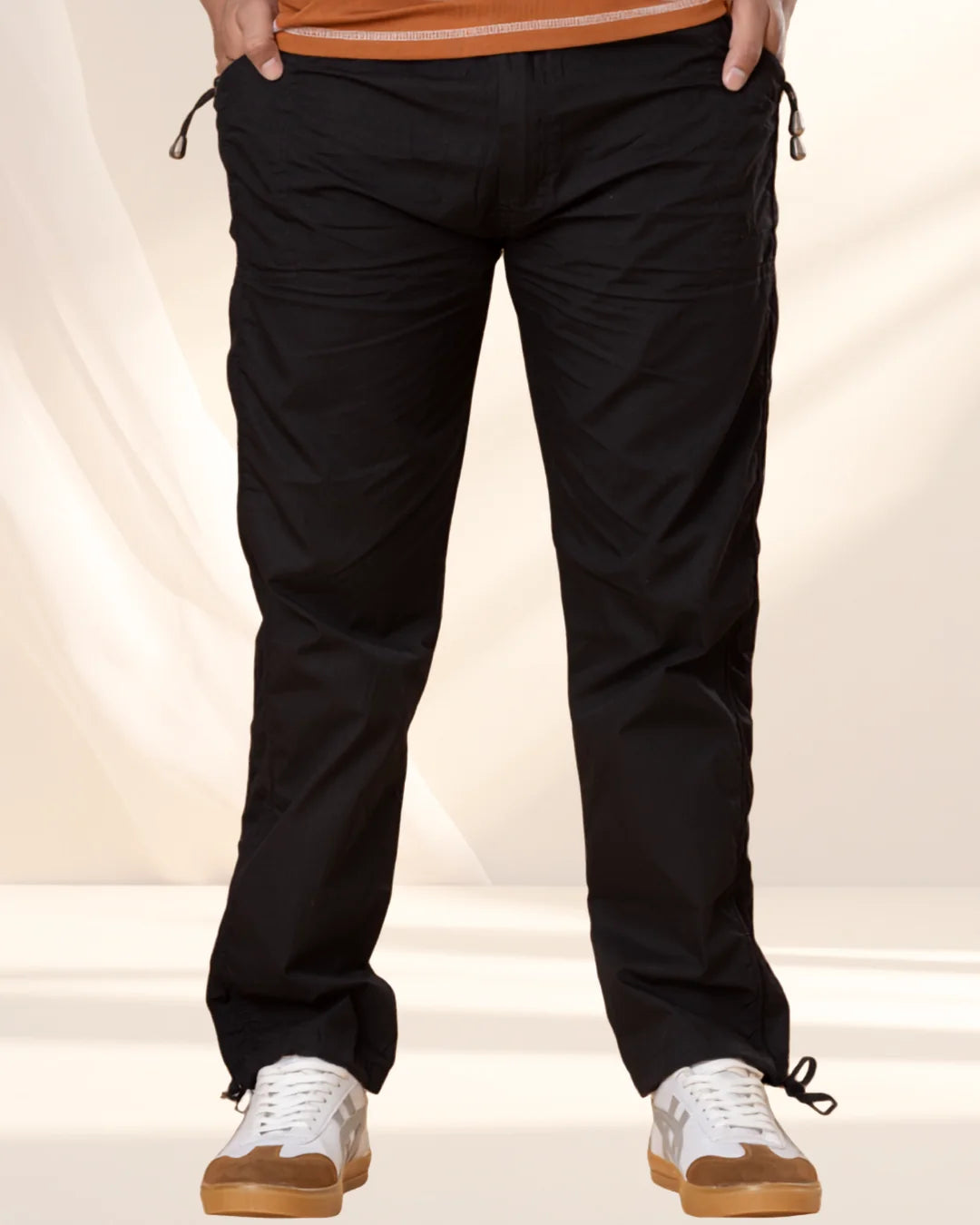 Black Utility Cargo Jogger Pants