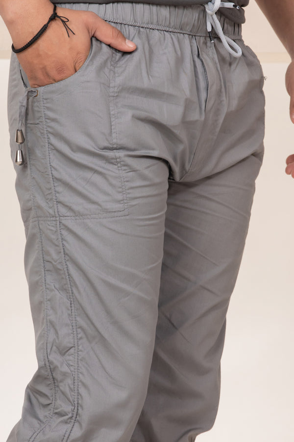 Mens Gray Cotton Payjama