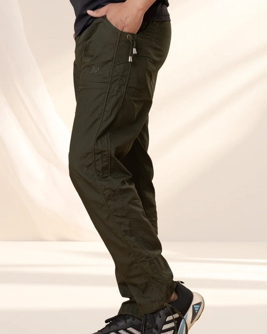 Olive Green Utility Cargo Jogger Pants
