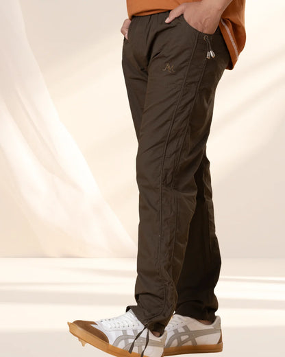 Brown Utility Cargo Jogger Pants