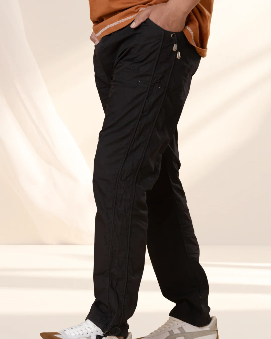 Black Utility Cargo Jogger Pants