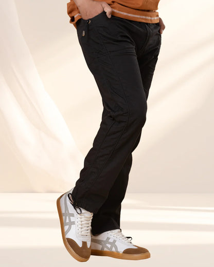 Black Utility Cargo Jogger Pants