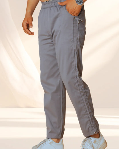 Grey Utility Cargo Jogger Pants