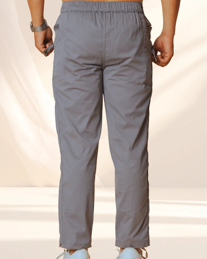Grey Utility Cargo Jogger Pants